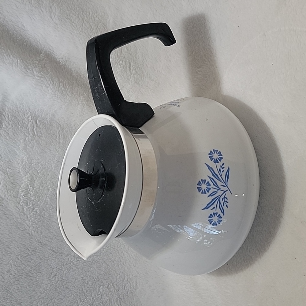 Corning Ware Blue Cornflower 6 Cup Coffee Pot With Lid